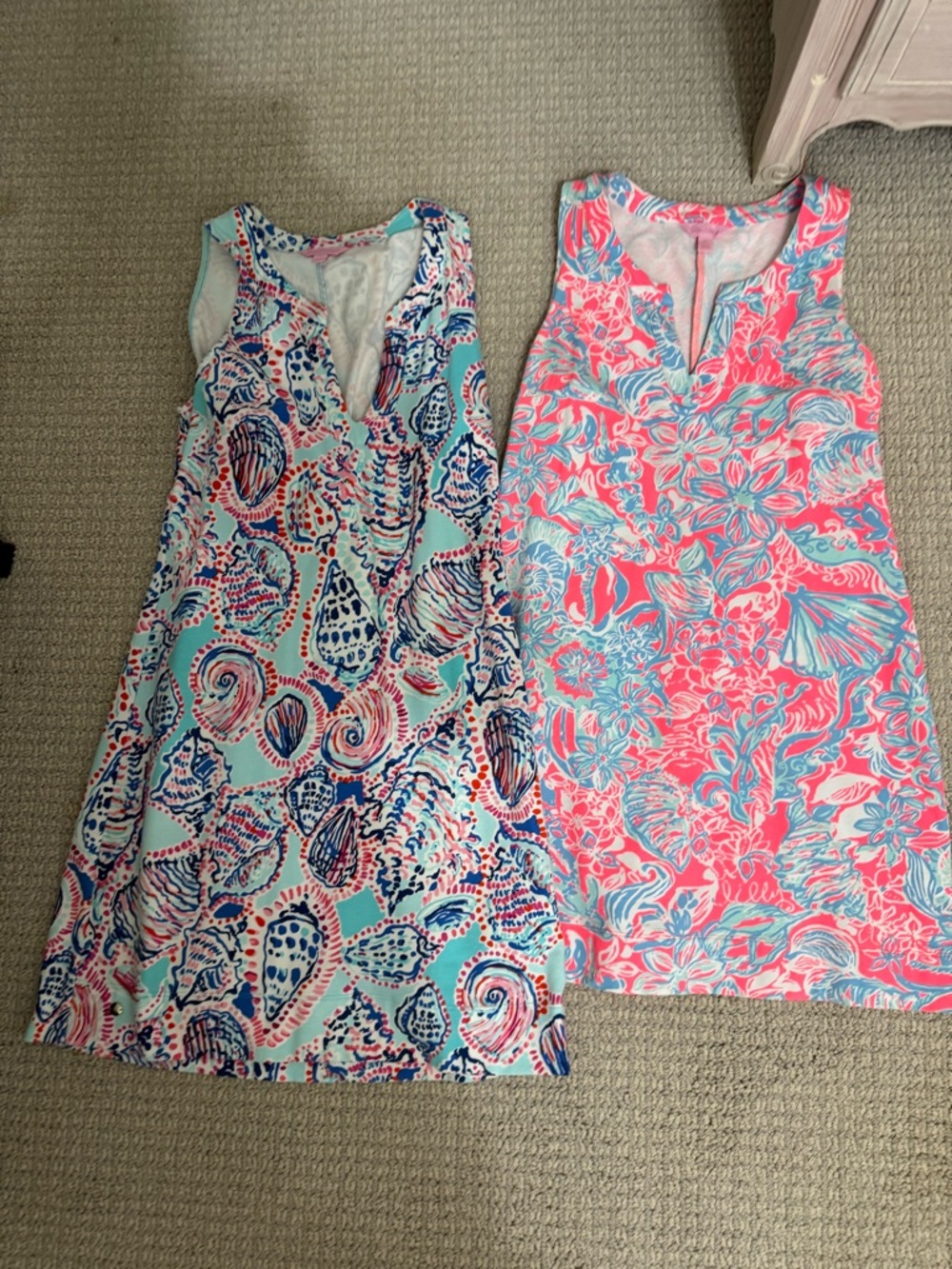 Lilly Pulitzer Sea Shell Print Mini Dress - Aqua, Pink, Navy